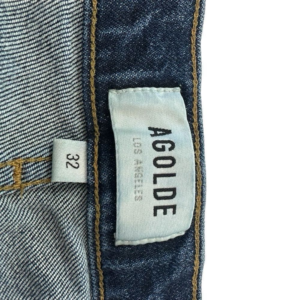 AGOLDE Riley Long Blue Denim Slim Fit Ankle Jeans, 32 - Picture 10 of 11